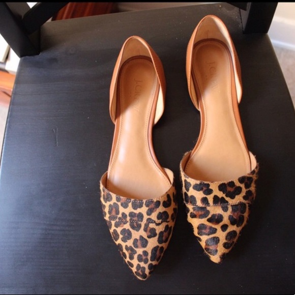 j crew leopard flats